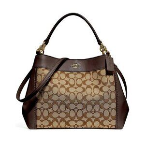 Like New Coach Lexy Signature C's Jacquard Shoulder Bag Purse